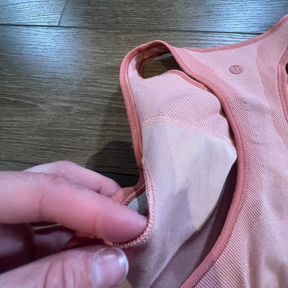 Lululemon Ebb to Train *Abstract Women's Sports Bra Copper Clay/Angel Wing, Sz 8 - Picture 3 of 8